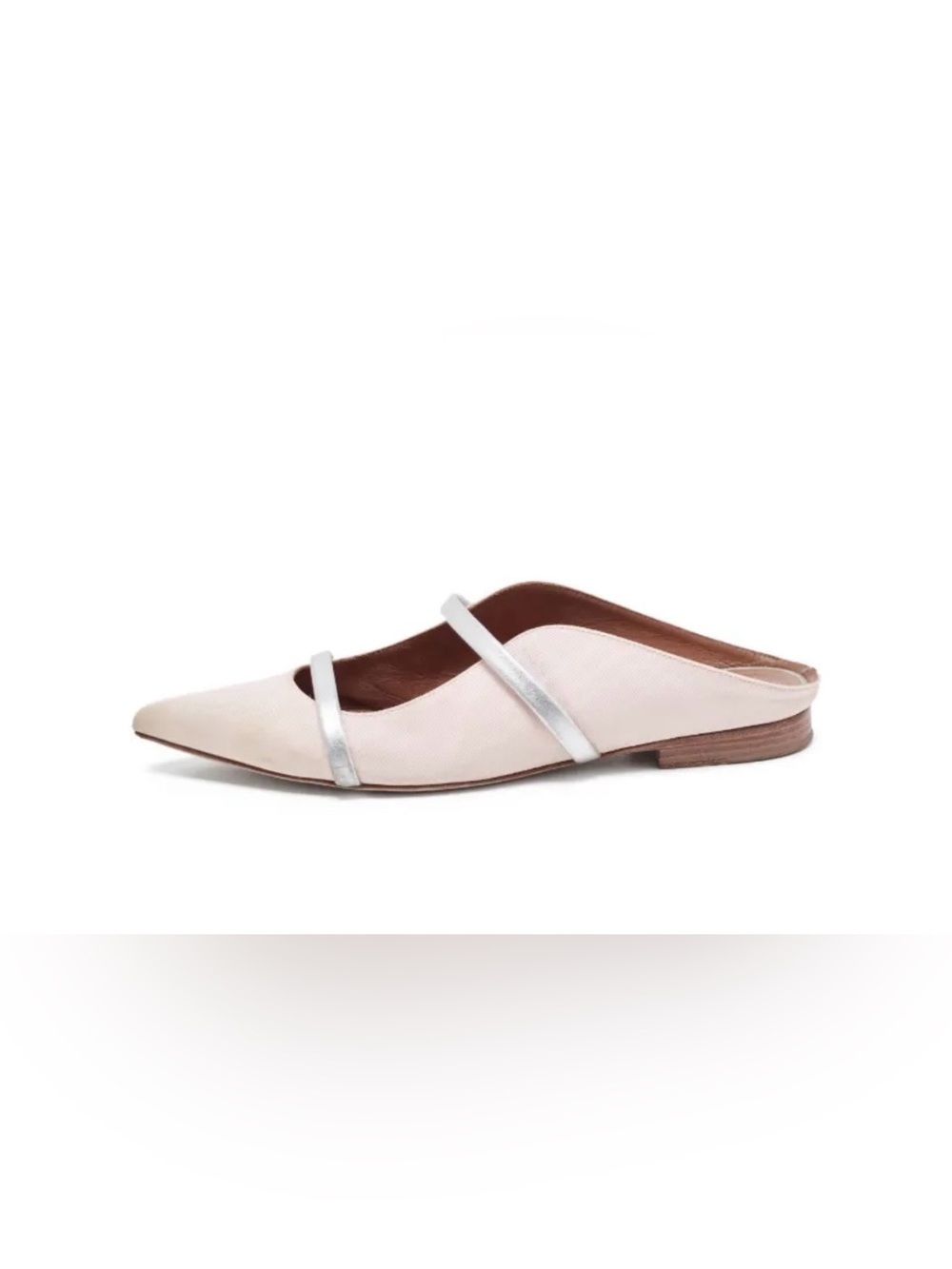 Malone Souliers Pointed Toe Heels in Pink & Silver
